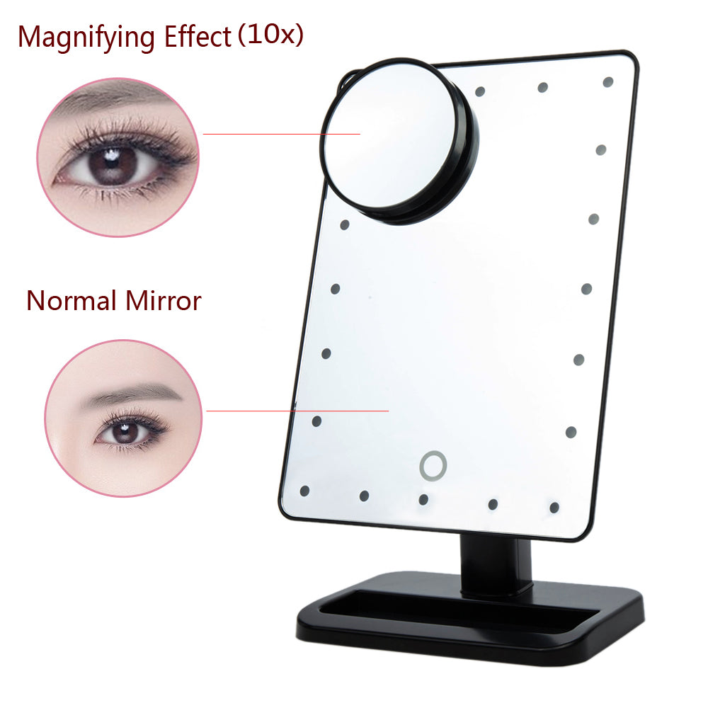 Adjustable LED Touch Screen Makeup Mirror - PicaPicaBeauty 