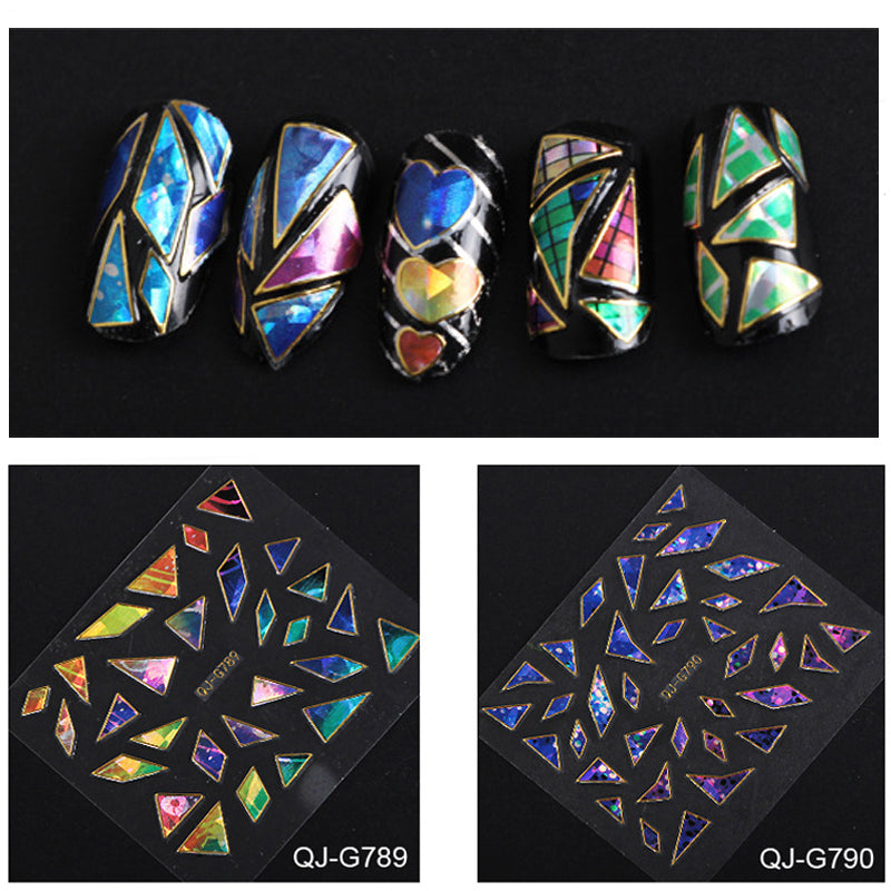 24pcs Broken Glass Nail Art Foil Assortment - PicaPicaBeauty 
