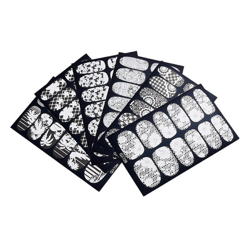 6 sheets 3D NAIL ART stickers - PicaPicaBeauty 