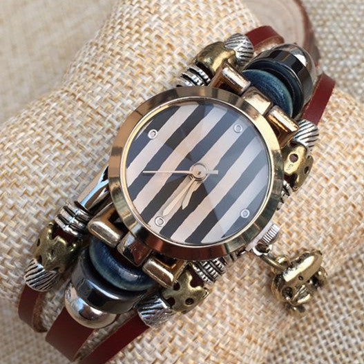Fashion Triple Bracelet Wristwatch (Charm Fashion-dog) - PicaPicaBeauty 