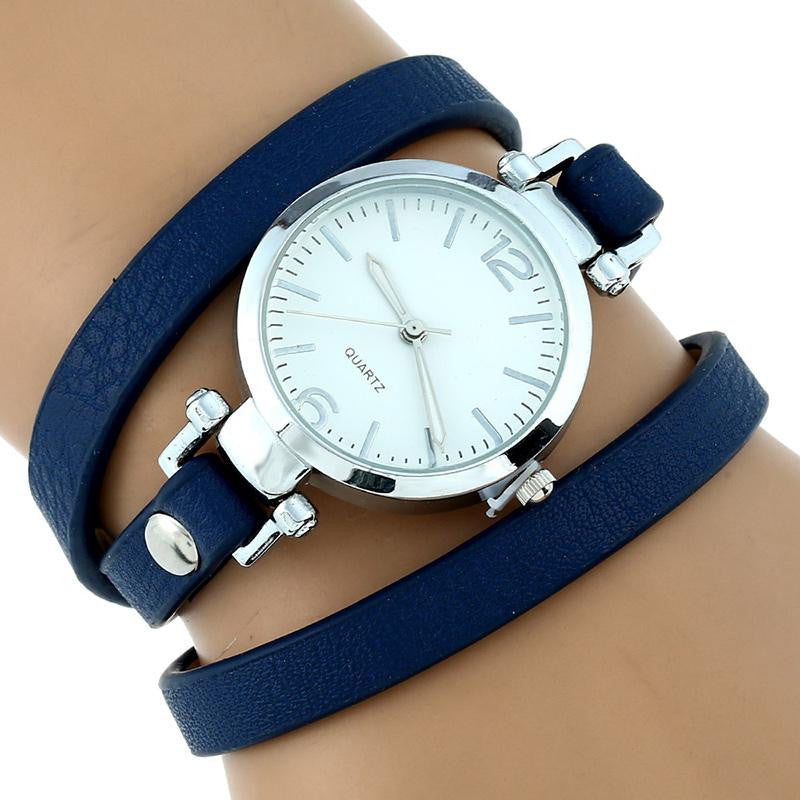 Large Strap Leather Wrap Wristwatch - PicaPicaBeauty 